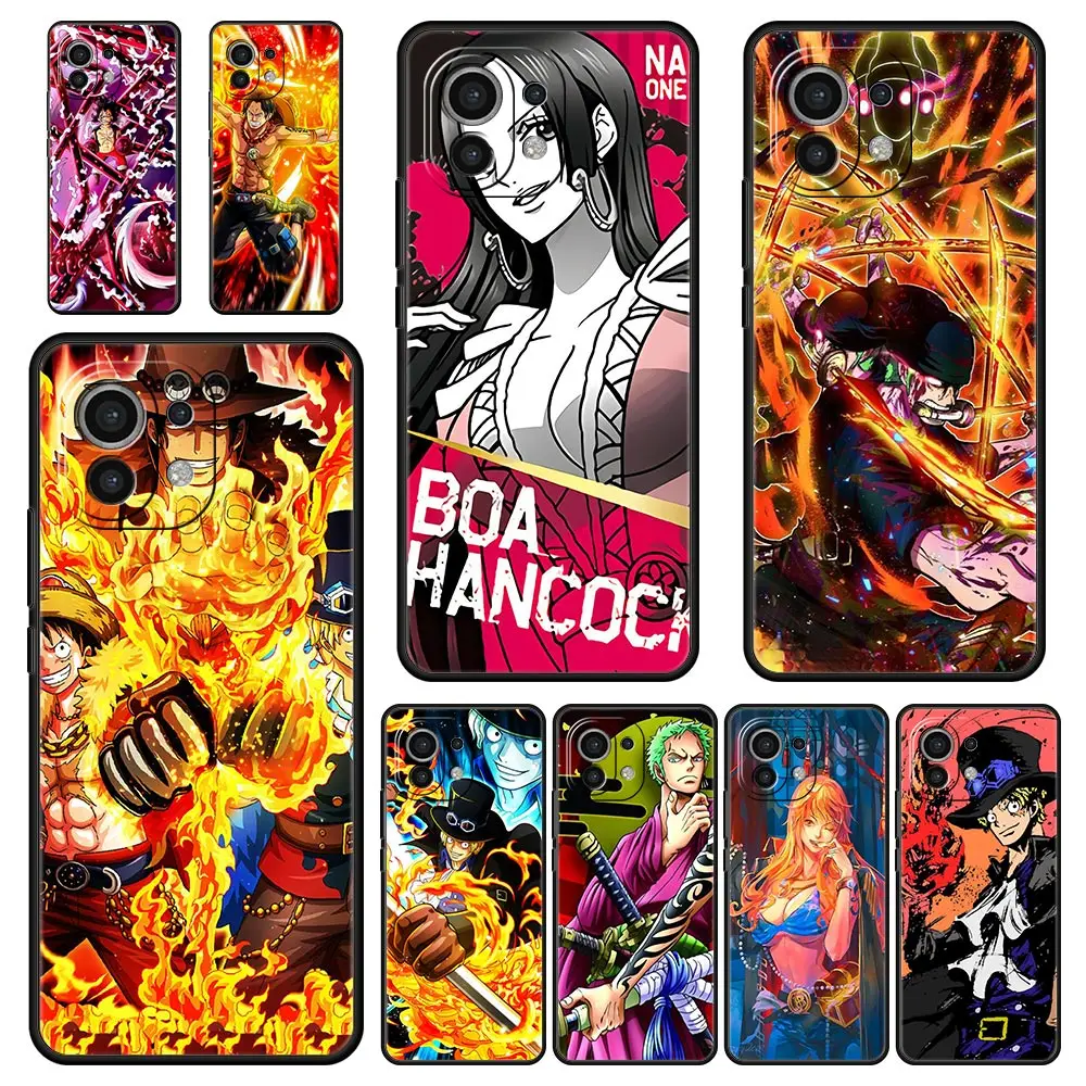 

Anime One Piece Phone Case For Xiaomi Poco X3 NFC M3 F3 M4 Mi 12 11 Ultra Note 10 Lite 11X 11T 10T Pro 5G 9T 11i Black Cover