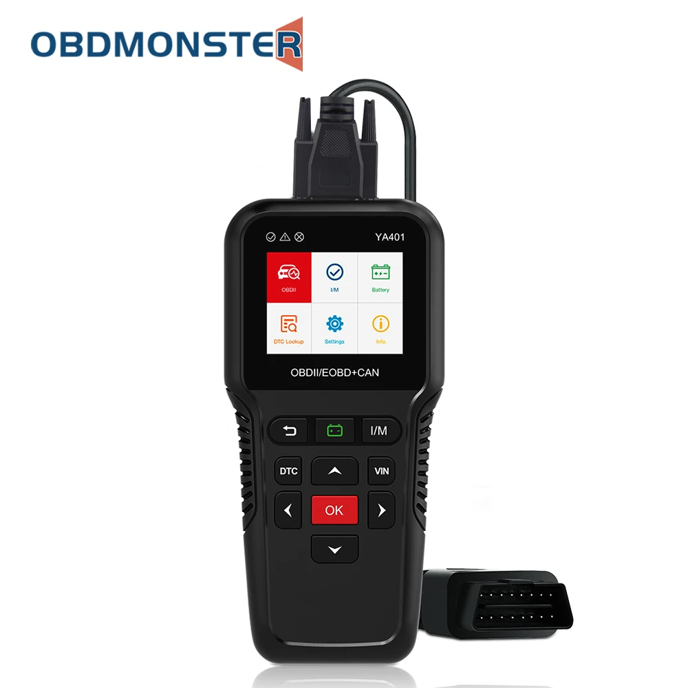 

OBD2 Car Code Reader Scanner YA401 Engine Fault Tool Fault Code Reader Off Engine Automotive OBDII 2.8 inch TFT Screen