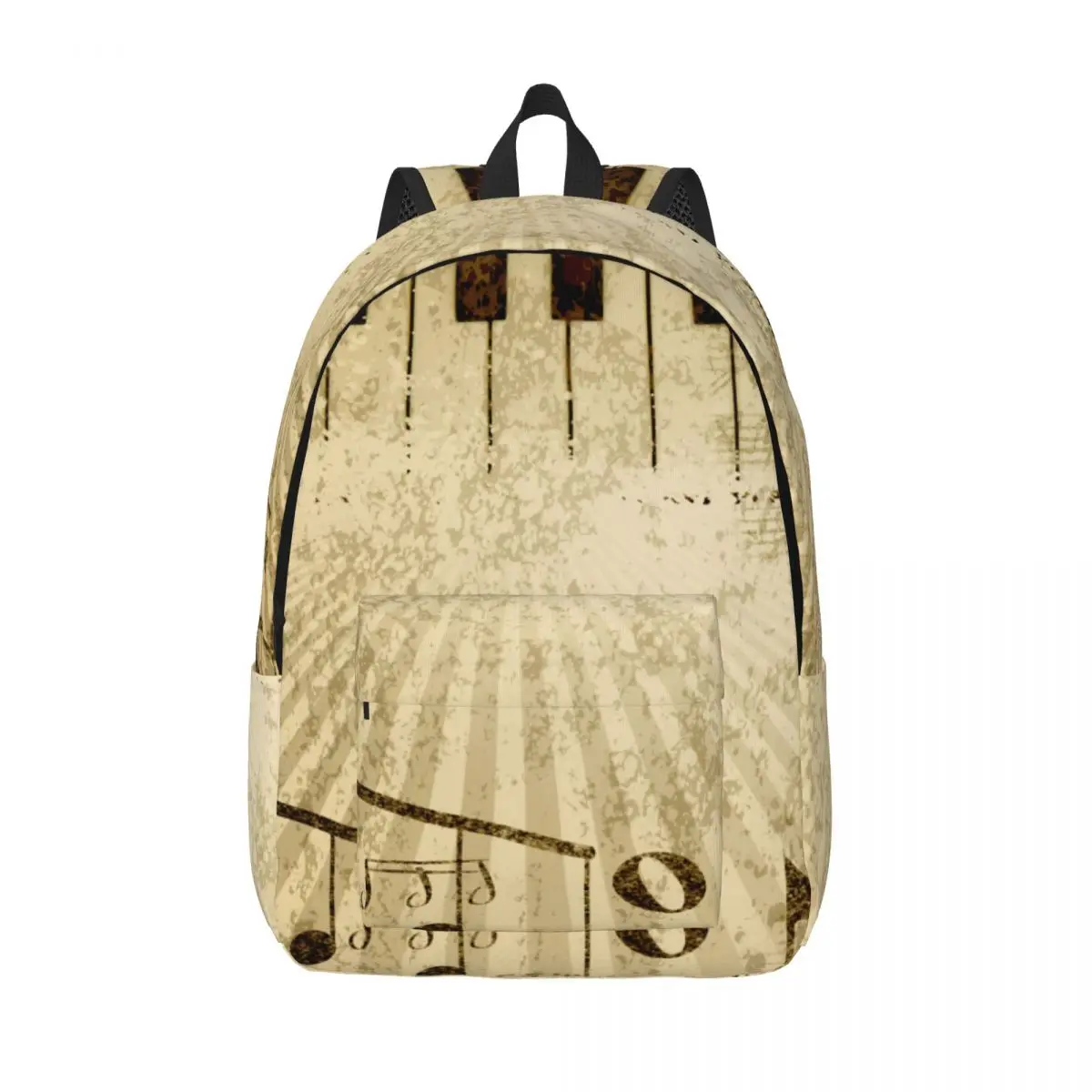 

Laptop Backpack Unique Music Notes Background School Bag Durable Student Backpack Boy Girl Travel Bag