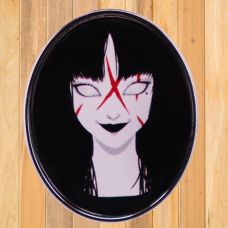

A1286 New Junji Ito Cartoon Brooch Japan Anime Metal Enamel Pin Terror Movies Creativity Accessories Children Fashion Gift Badge