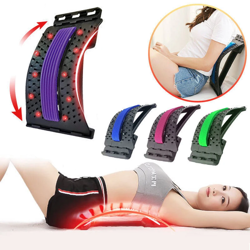 

Back Massager Stretcher Support Spine Deck Pain Relief Chiropractic Lumbar Relief Back Stretcher Fitness Massage Equipment