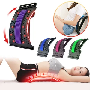 Back Massager Stretcher Support Spine Deck Pain Relief Chiropractic Lumbar Relief Back Stretcher Fit