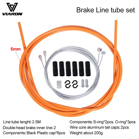 BOLANY Тормозные тросы для велосипеда 2,5 м 5 мм 8 цветов