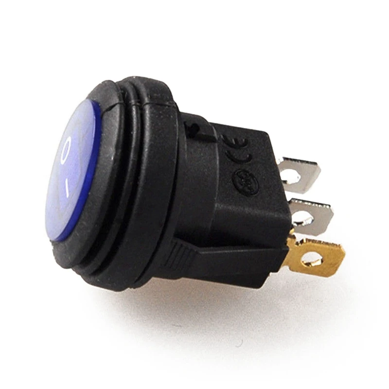 100 шт. 12 В 20 А водонепроницаемый круглый переключатель ВКЛ/ВЫКЛ для автомобиля