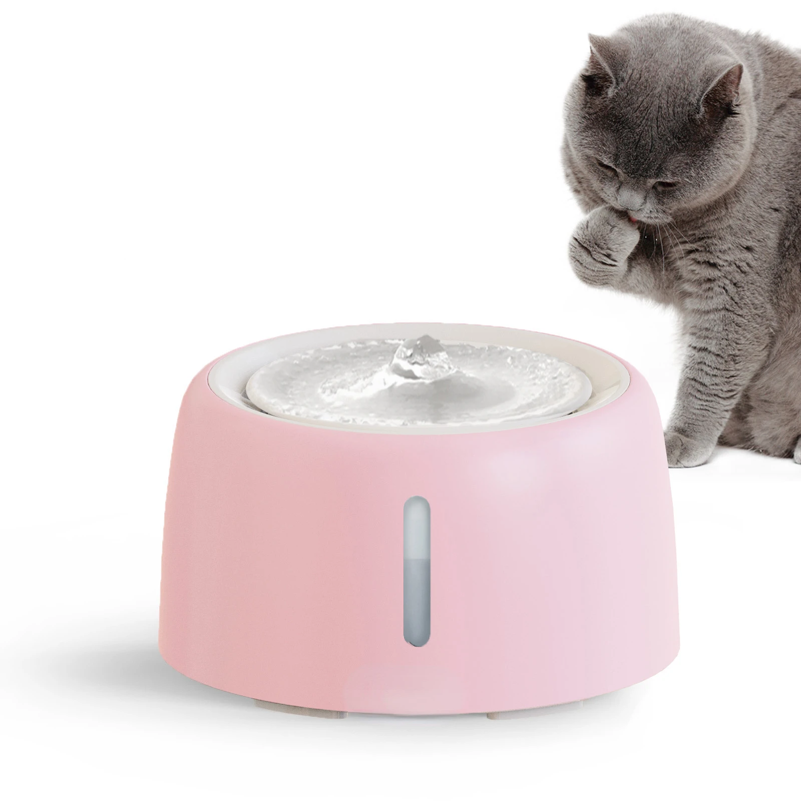 

Cat Water Fountain 89oz/2.5L Ultra Quiet Pet Water Fountain for Cats Inside BPA-Free Two Flow Modes Visible Water Level