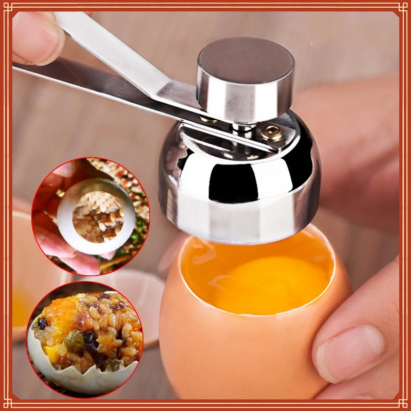 

Metal Eggshell Cutter Egg Opener Shell Opener 304 Stainless Steel Boiled Raw Egg Creative Kitchen Tool Egg Shell Opener