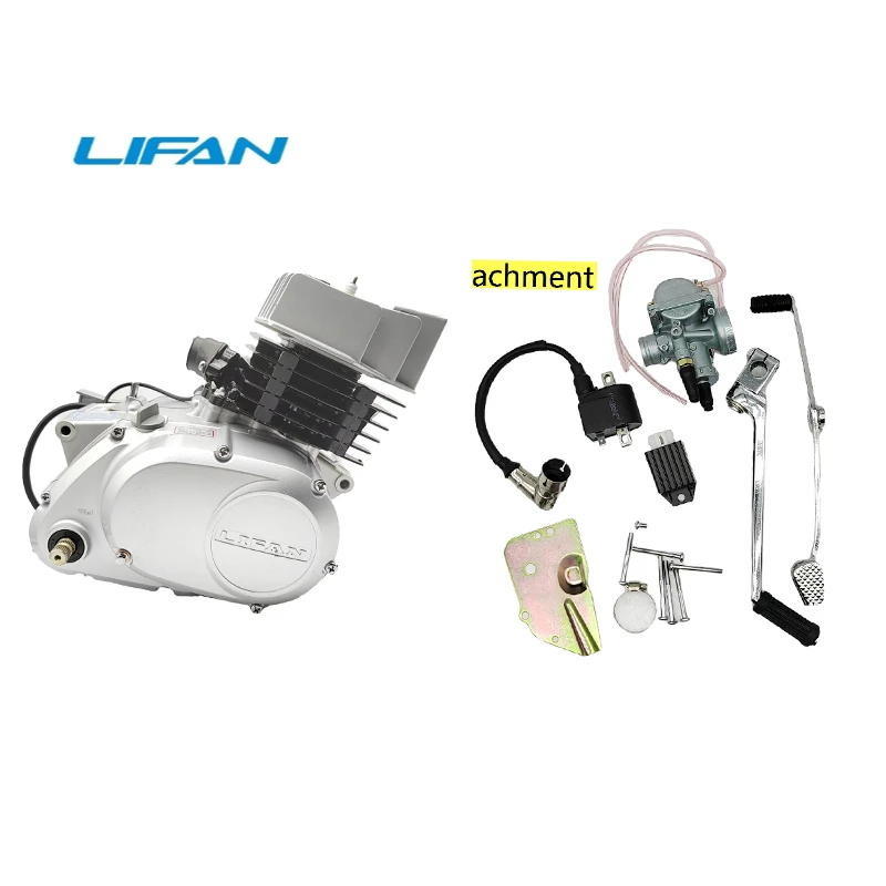 

Factory selling Lifan AX100 2 stroke engine 100cc engine for motorcycle AX100cc like Suzuki AX100 with complete engine kit