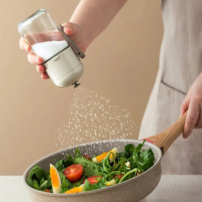 

Quantitative Salt Bottle Seasoning Jar Kitchen Salt Jar Sealed Moisture-proof Seasoning Jar Household Salt Storage Jar Spice