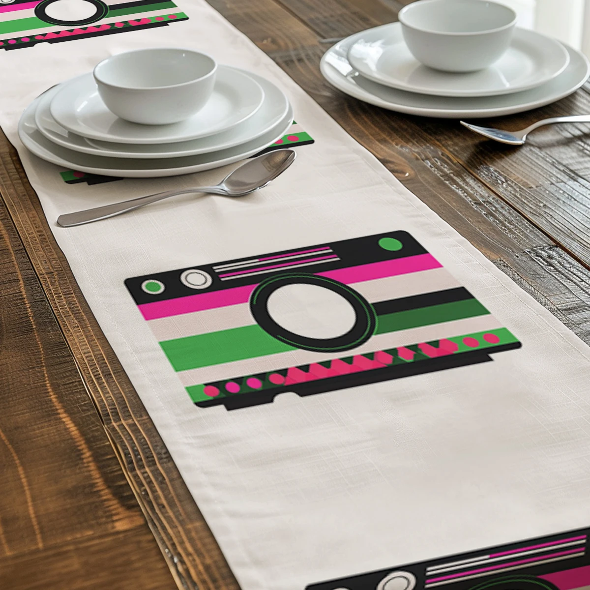 Пониженная Геометрическая лента скатерть из полиэстера для столовой хлопковый