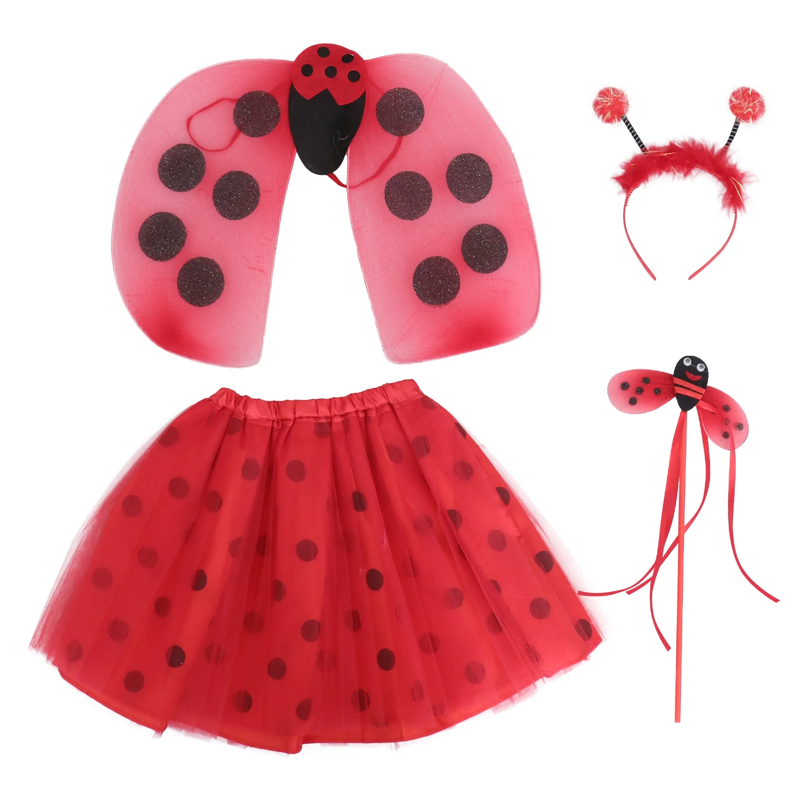 

Scarf Tutu Dresses Girls Child Cosplay Costume Suit Set Party Kit Cloth Children Kids Performance Clothes