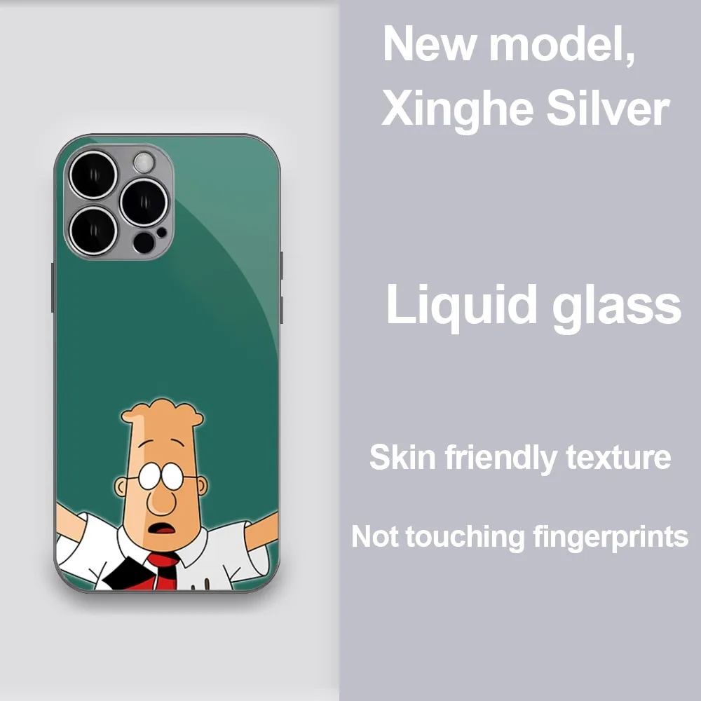 Мультяшный D-Dilbert чехол для телефона iPhone 11 12 13 14 Mini Plus Pro Max металлический