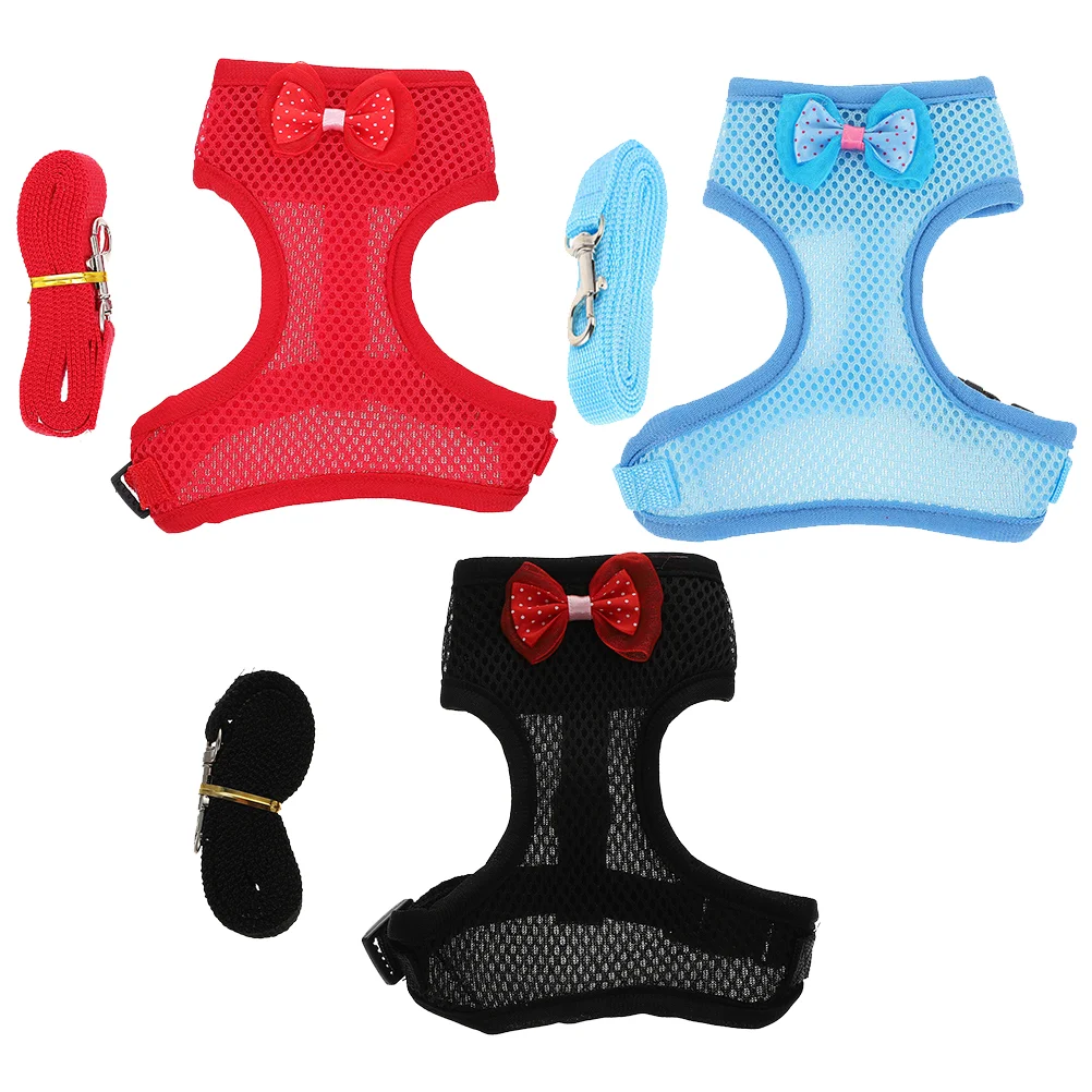 

3 Sets of Chicken Harness Pulling Ropes Hen Leashes Walking Traction Ropes