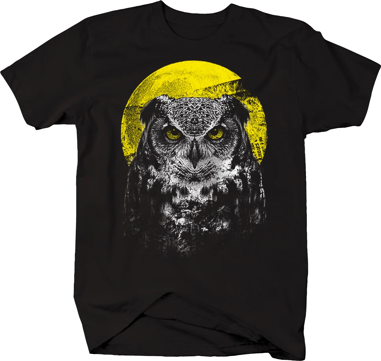 

Owl Staring At You Moonlight Wildlife Nature Birds T-Shirt 100% Cotton O-Neck Summer Short Sleeve Casual Mens T-shirt Size S-3XL