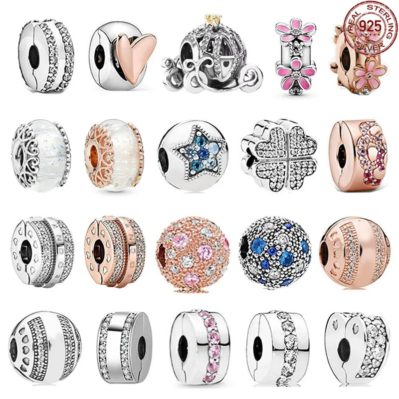 

Подходят для оригинального браслета Pandora Φ серебряные розовые золотые бусины-подвески в форме сердца DIY изысканные ювелирные изделия подар...
