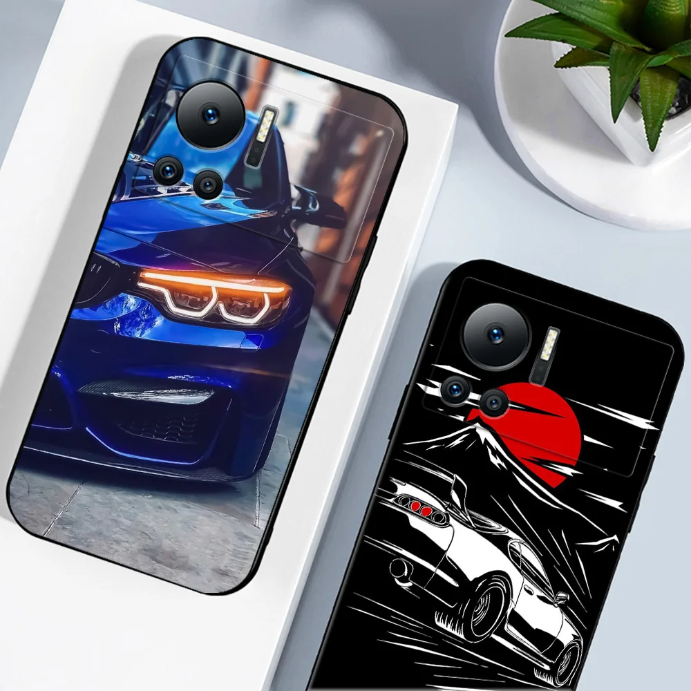 Чехол для infinix note 12VIP X672 силиконовый чехол телефона черный ТПУ супер Гоночная