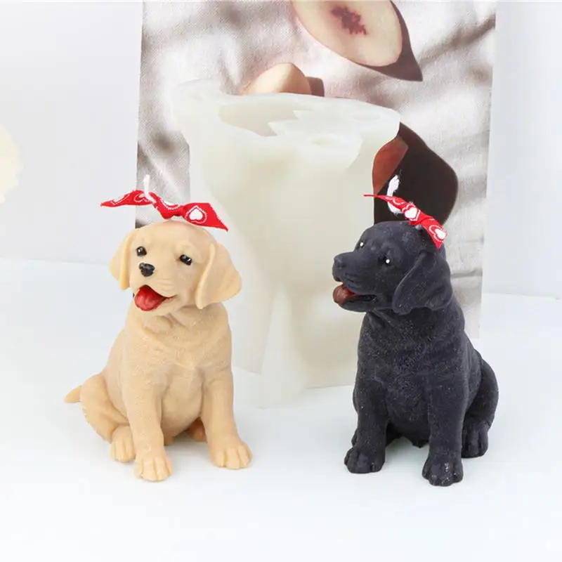 

3D золотистый ретривер, силиконовая форма для свечей, сделай сам, ручная работа, эпоксидная смола, фотоформа для лосьона