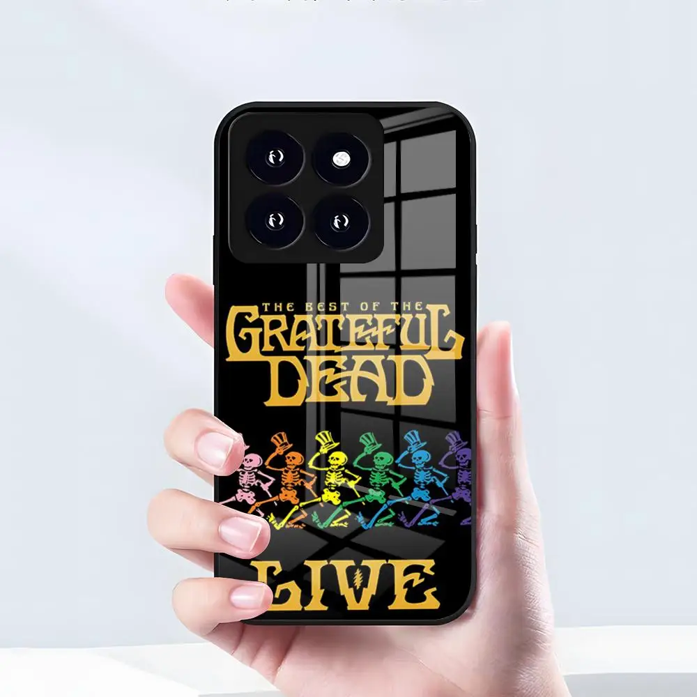 Фото Чехол для телефона Hot Rock Band G-Grateful D-Dead для Xiaomi 15 14 13 12 S X Pro Lite Mi 11 Ultra T, черный, стеклянный №5