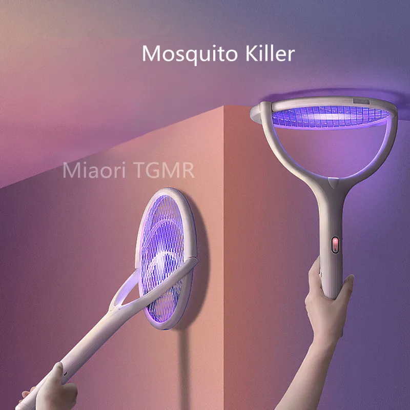 

90 Degree Rotatable Mosquito Killer Lamp Electric Shocker 365nm UV Light USB Charging Bug Zapper Trap Flies Summer Fly Swatter