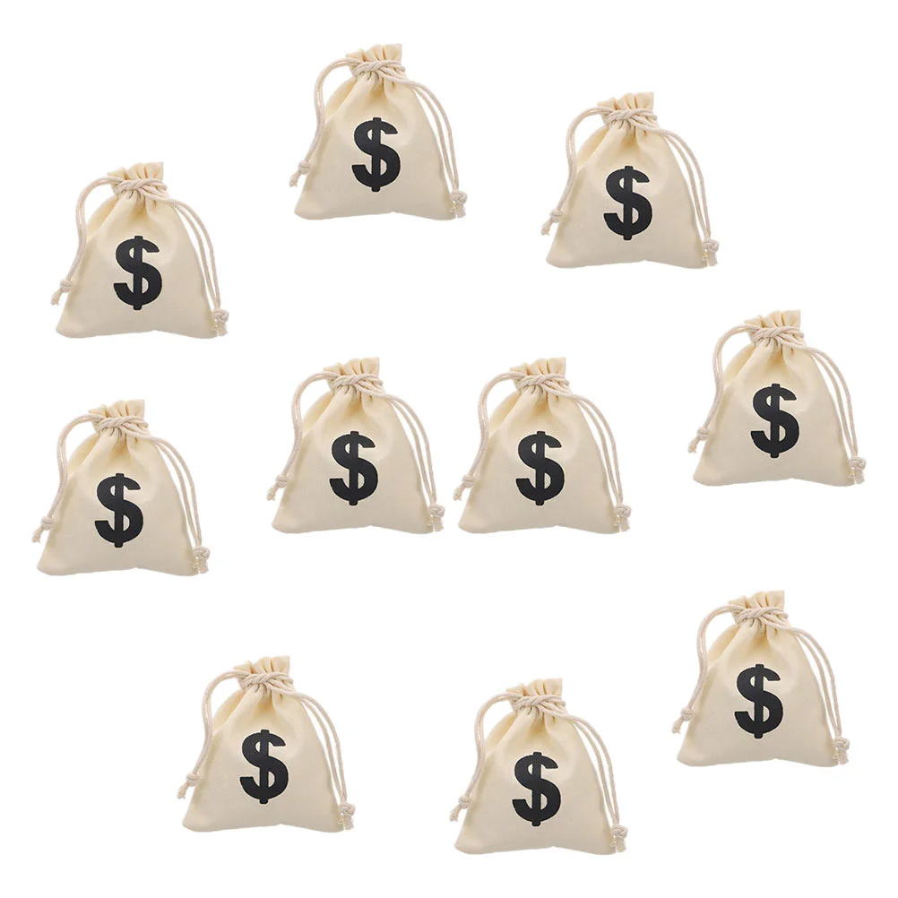 

Bags Bag Drawstring Dollar Money Sign Gift Canvas Jewelry Pouch Favor Storage Bank Drawstrings Pouches Reusable Closure Snack