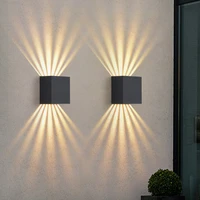 ip65 waterproof outdoor led wall light up down led wall lamp surface mounted cube porch light for staircase villa balcony decor
