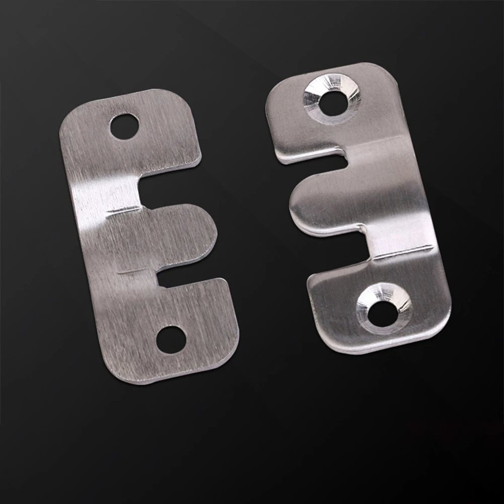 

10PCS Stainless Steel Hook Set Photo Frame Hanging Picture Hardware Pendant Two Interlocking Z-clips 44*19mm/54*30mm