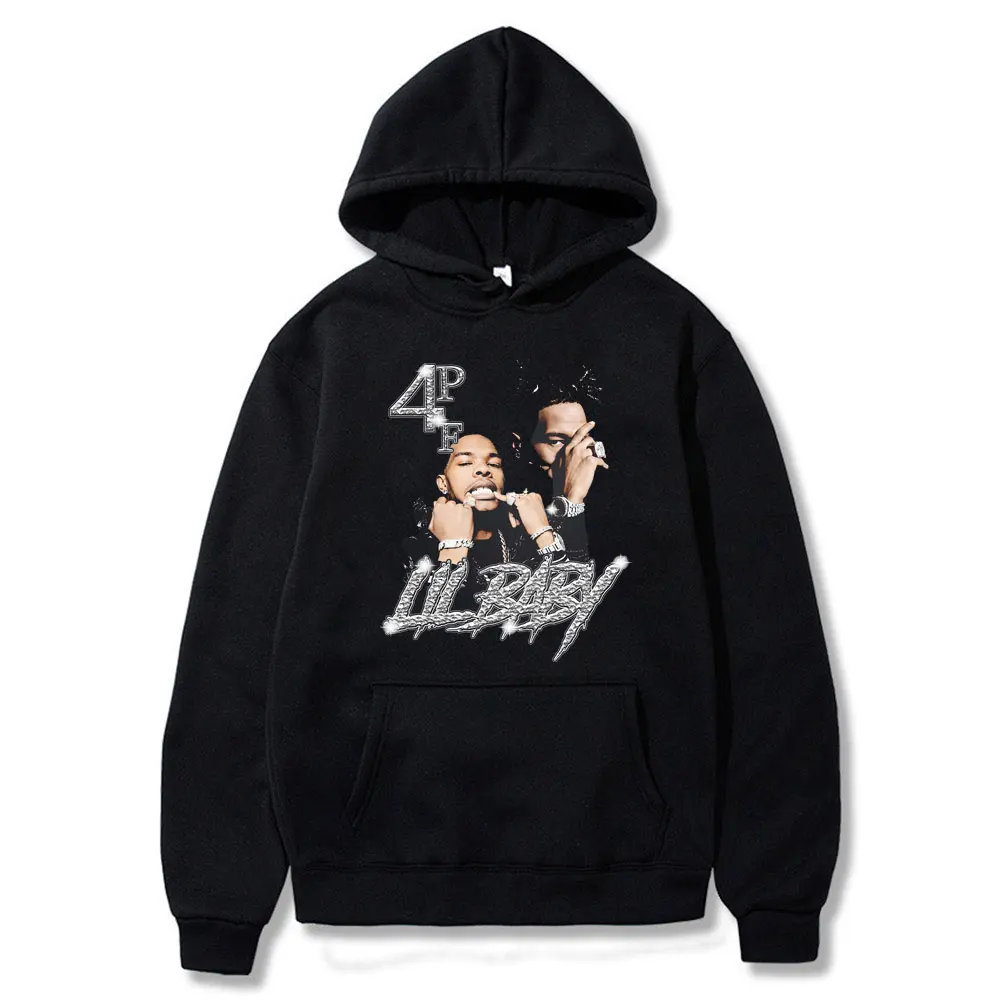 

Rapper Lil Baby Graphics Hoodie Male Hip Hop Fashion Hoody Sweatshirts Men's Fleece Cotton Hoodies Vintage Oversized Streetwear