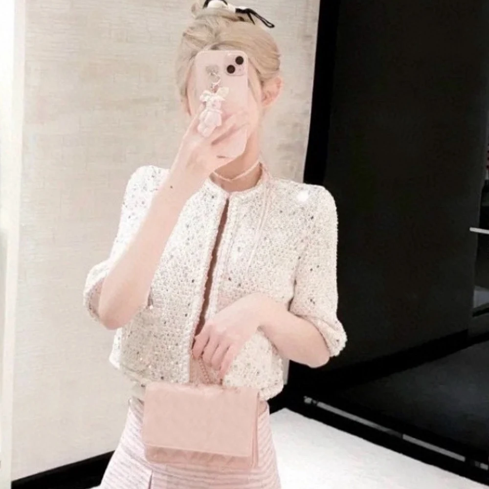 Женская летняя однотонная куртка NIGO с круглым вырезом подходит для украшения