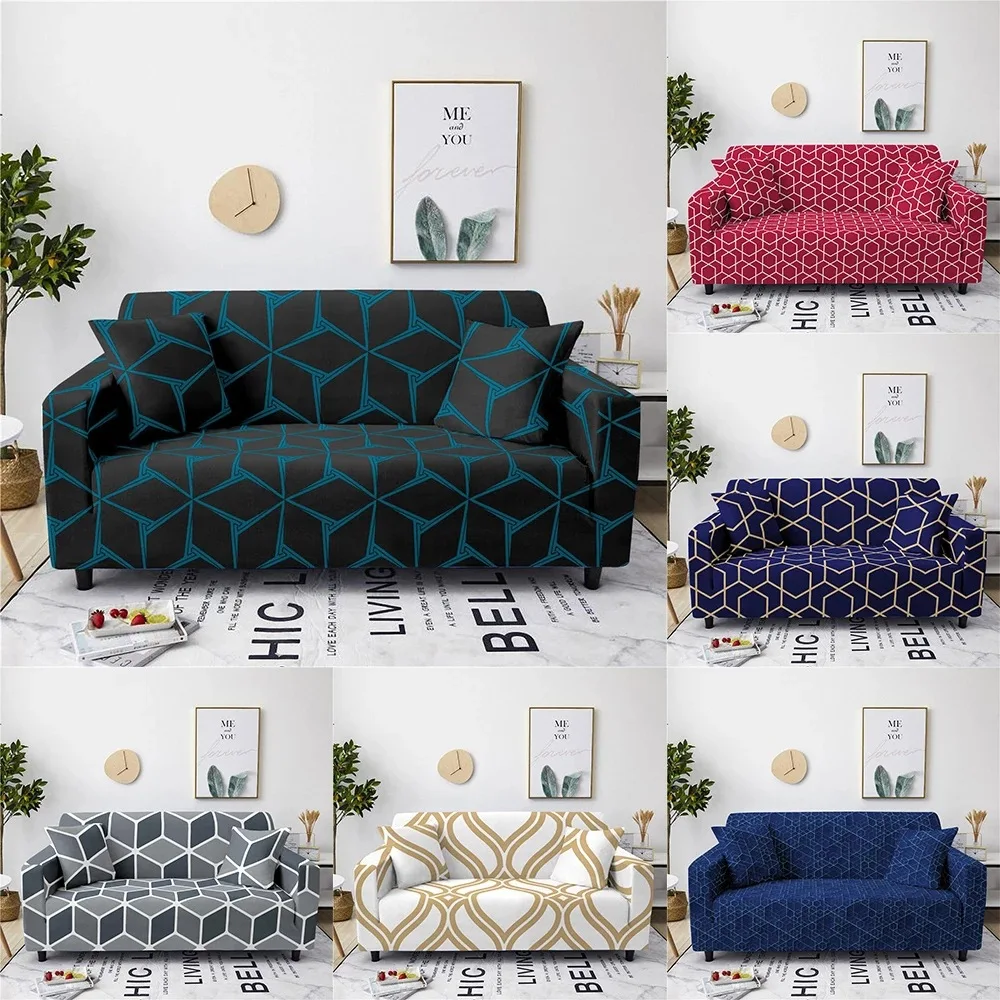

Abstract Geometric Pattern Sofa Cover Polyester All-inclusive Bedroom Living Room Sofa Towel Multi-seater Big Sofas Fundas Sofa