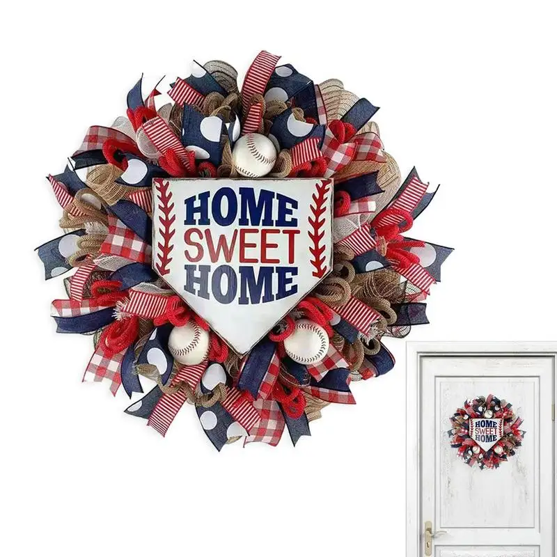 

Fourth Of July Wreath Red White And Blue Wreath Festival Celebration Farmhouse Wreaths 4th Of July Sign Door Hangers For Home