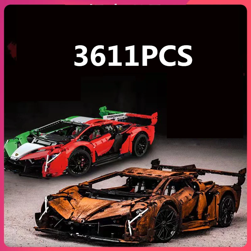 

Technical RC Lamborghinis Veneno Ruins Version Car SIAN Roadster Model FKP37 Model Building Blocks Bricks Toys Children Kid Gift