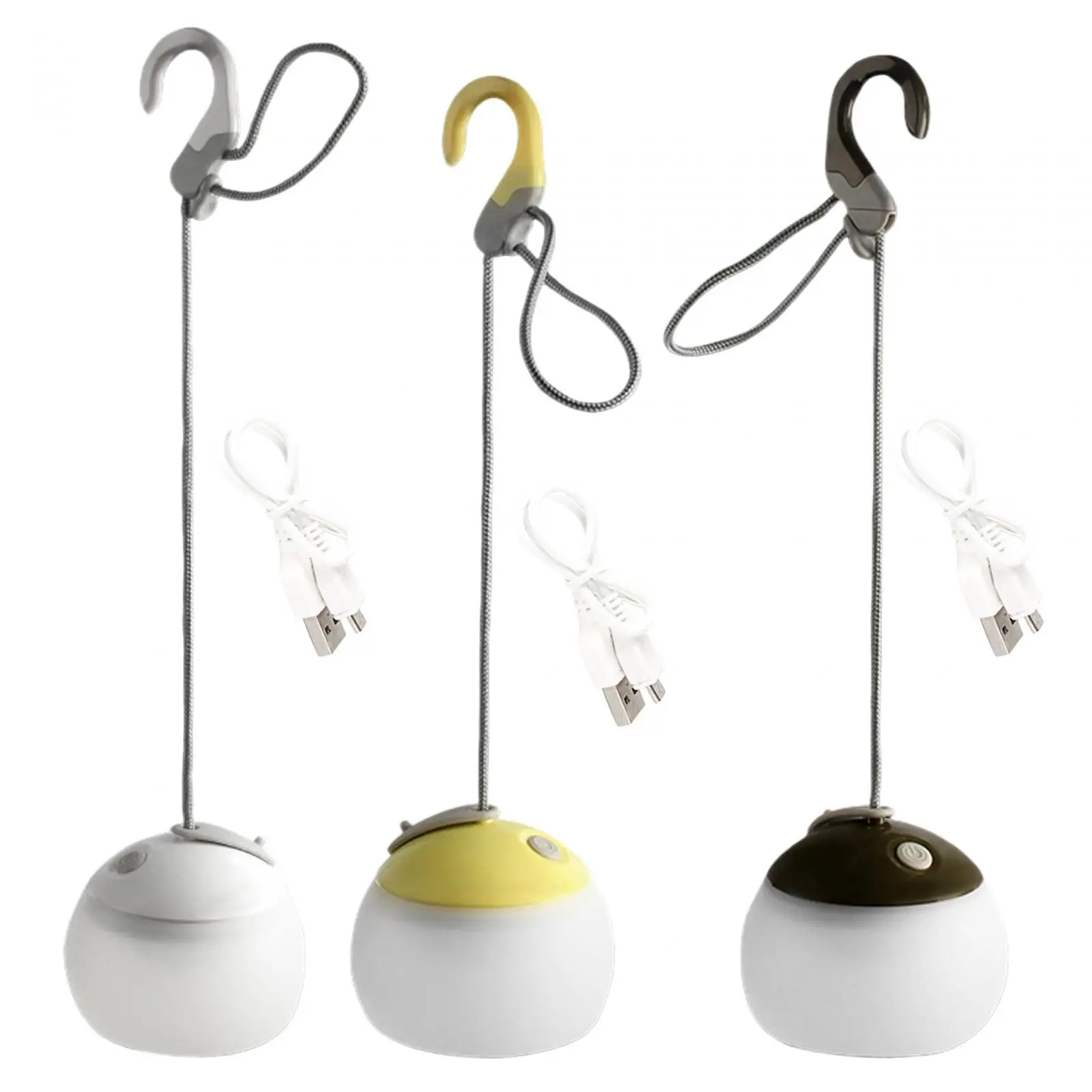 

Hanging Tent Lantern Bedside Night Light Cute Portable Camping Lantern Rechargeable for Hiking Party Camping Backpacking Outage