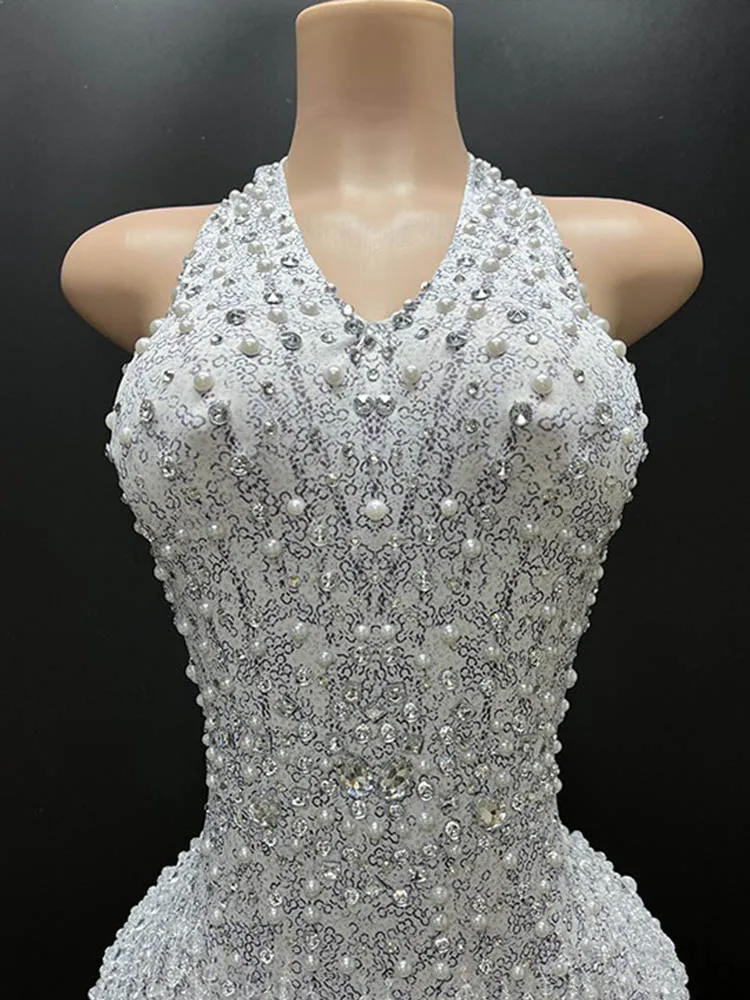 Высококачественная сексуальная обнаженная эластичная юбка с запахом и стразами