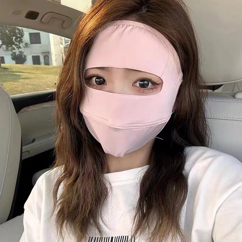 Женская маска для лица из ледяного шелка дышащая вождения езды пешего туризма