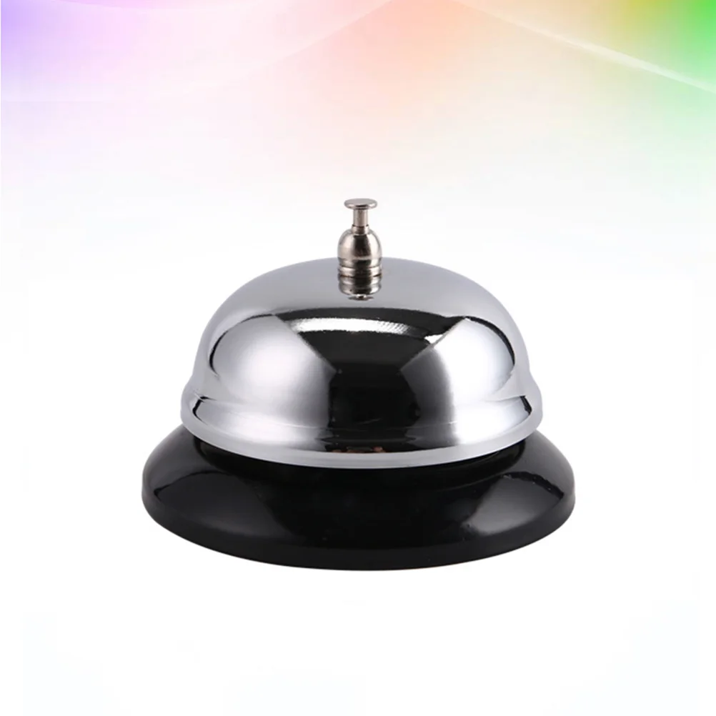 

Classic Stainless Steel Service Bell Restaurant Call Bell Reception Service Bell (Black+Silver)