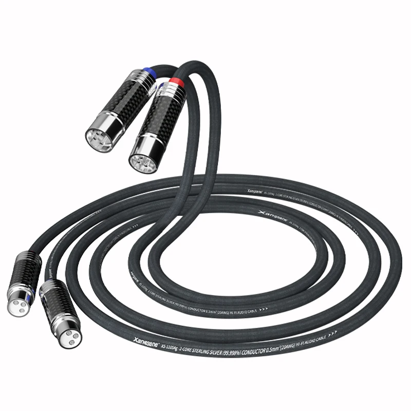 Кабель xangразный hifi xlr 4N чистый серебристый 2*0 5 мм² усилитель звуковая карта