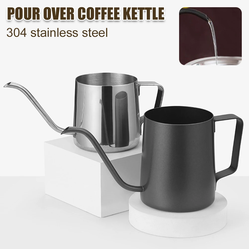 250ml/350ml Coffee Pot Stainless Steel Long Narrow Spout Gooseneck Kettle Hand Drip Kettle Pour Over Coffee Tea Pot