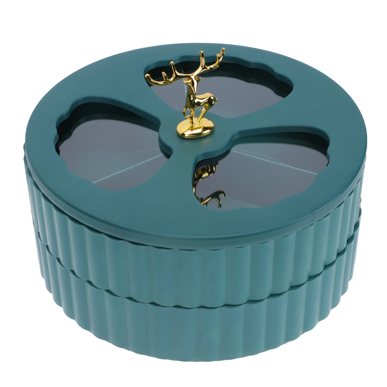 

1pc Decorative Durable Multi-grid Practical Dry Fruit Tray Snacks Plate Serving Tray for Restaurant Home