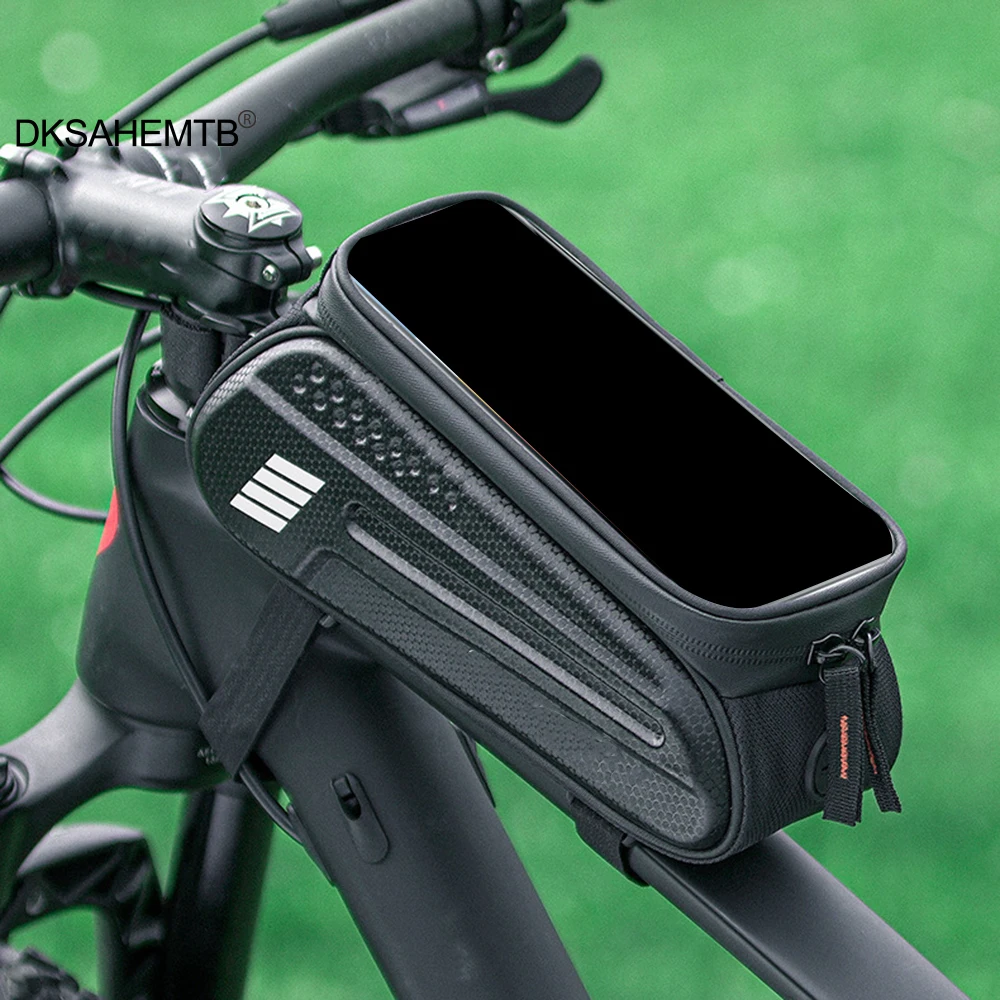 

Bicycle Top Tube Bag Hard Shell Front Beam Bike Phone Touch Screen Saddle Bag Bicycle Phone Holder Bike Phone Holder MJ