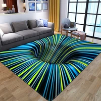 3d carpet visual vortex living room creative bedroom abstract geometric personality coffee table bedside carpet decor carpet