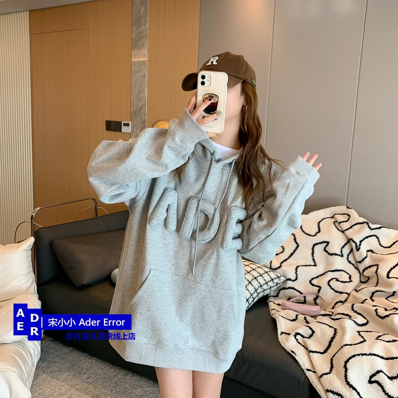 Korean high-quality sweater hoodies 3D three-dimensional letters autumn new loose casual couple hooded sweater unisex pullover