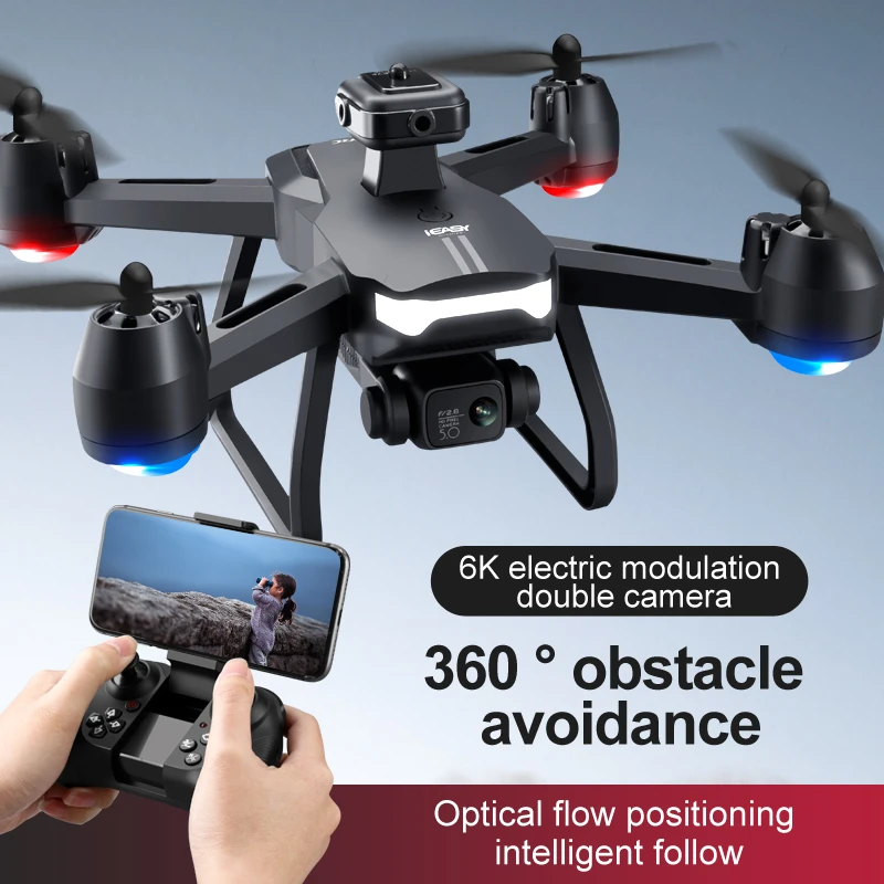 

2022 New V29 Drone 6K HD ESC Camera Three Sided Obstacle Avoidance Dron Optical Flow Positioning Foldable Quadcopter Toys Gift