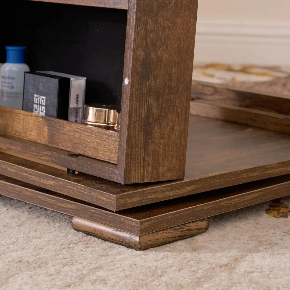 Напольный Деревянный Шкаф для ювелирных изделий с полным зеркалом