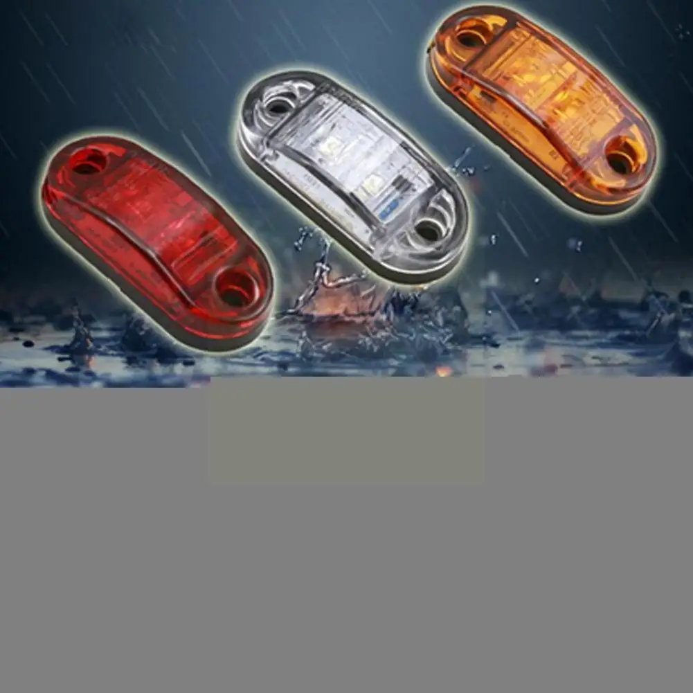 

12v / 24v Led Side Marker Lights Car External Lights Trailer Warning Lamps Auto White Tail Color Light 1pc Lorry Truck F6z7