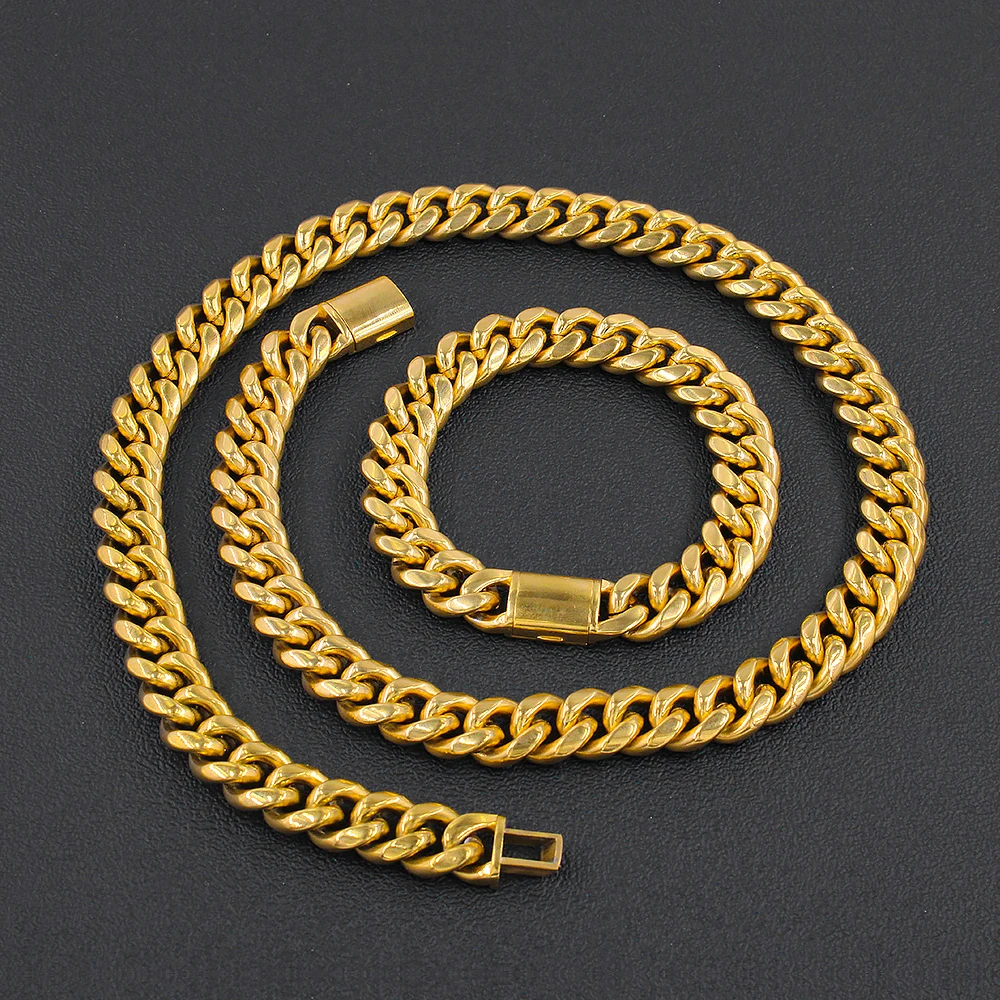 

Кубинская гладкая бижутерия Майами из нержавеющей стали, классная Толстая однотонная бижутерия в стиле хип-хоп в стиле панк, ширина 8/10/12/14 м...