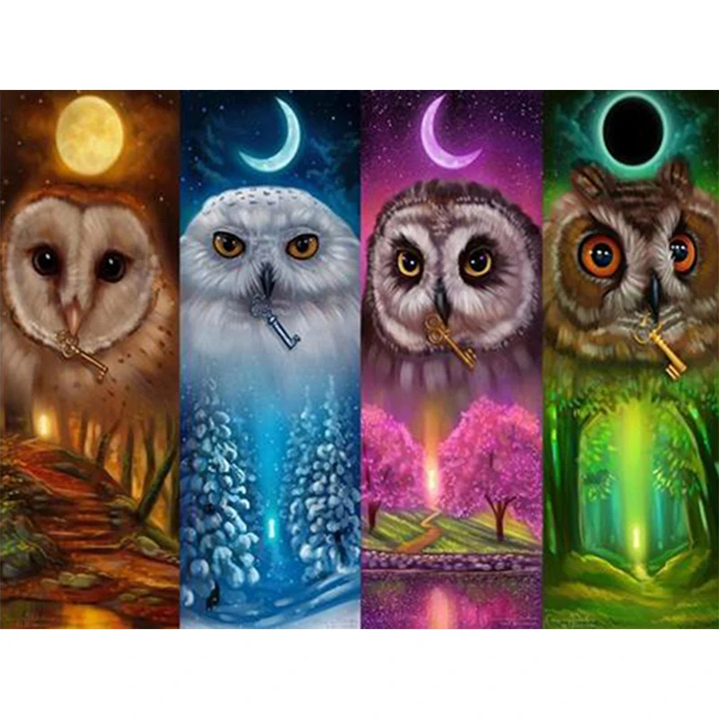 

Набор для алмазной вышивки «Сова четыре сезона»
