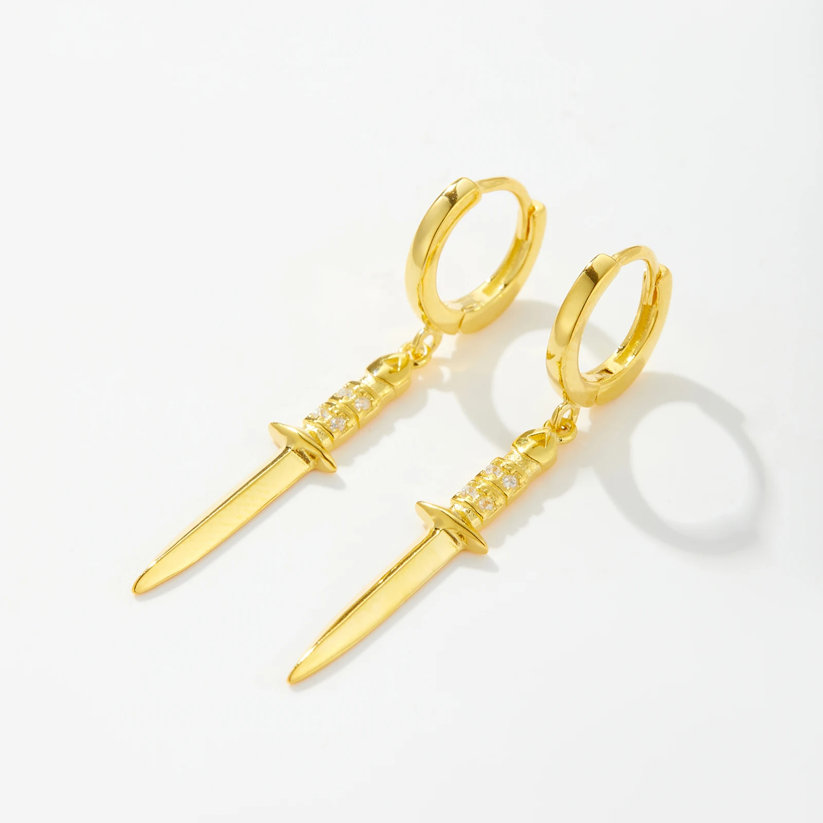 Серьги-капельки ANDYWEN с круглыми стрелками серебристые золотистые серьги для