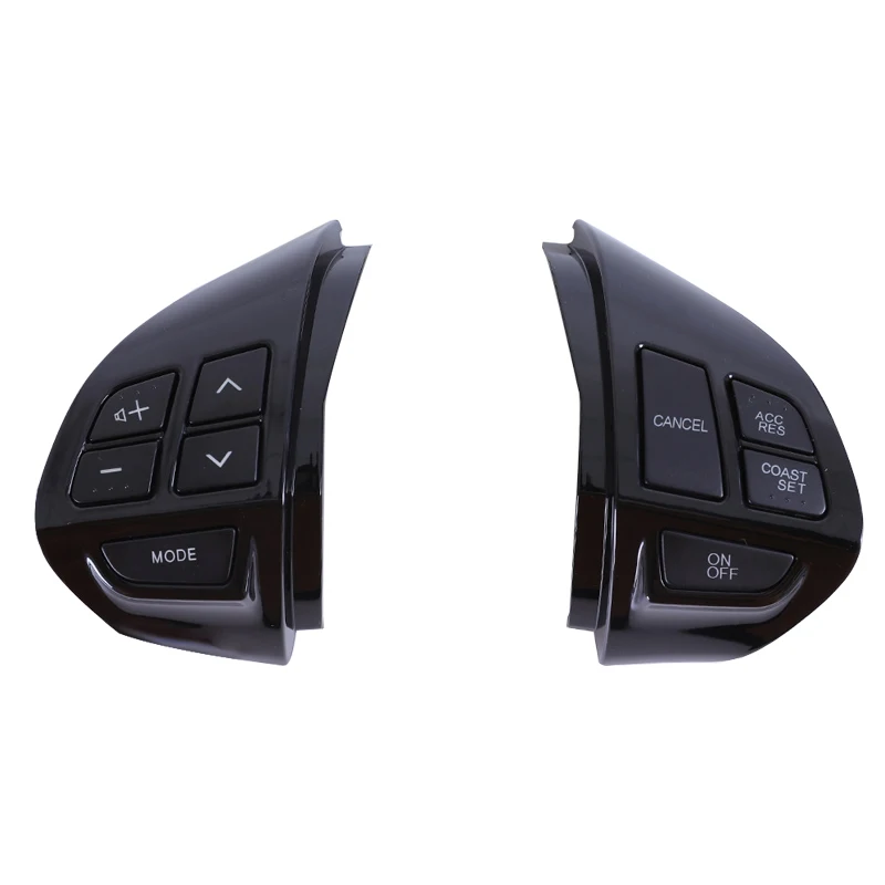 

1 пара, глянцевый черный переключатель круиз-контроля на руль для Mitsubishi ASX Pajero L200 Outlander Lancer 2010-2012 8701A484