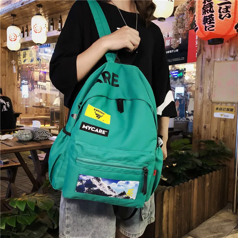 

Dropshipping fashion sports leisure backpack middle school schoolbag female outdoor travel backpacks for men school bags