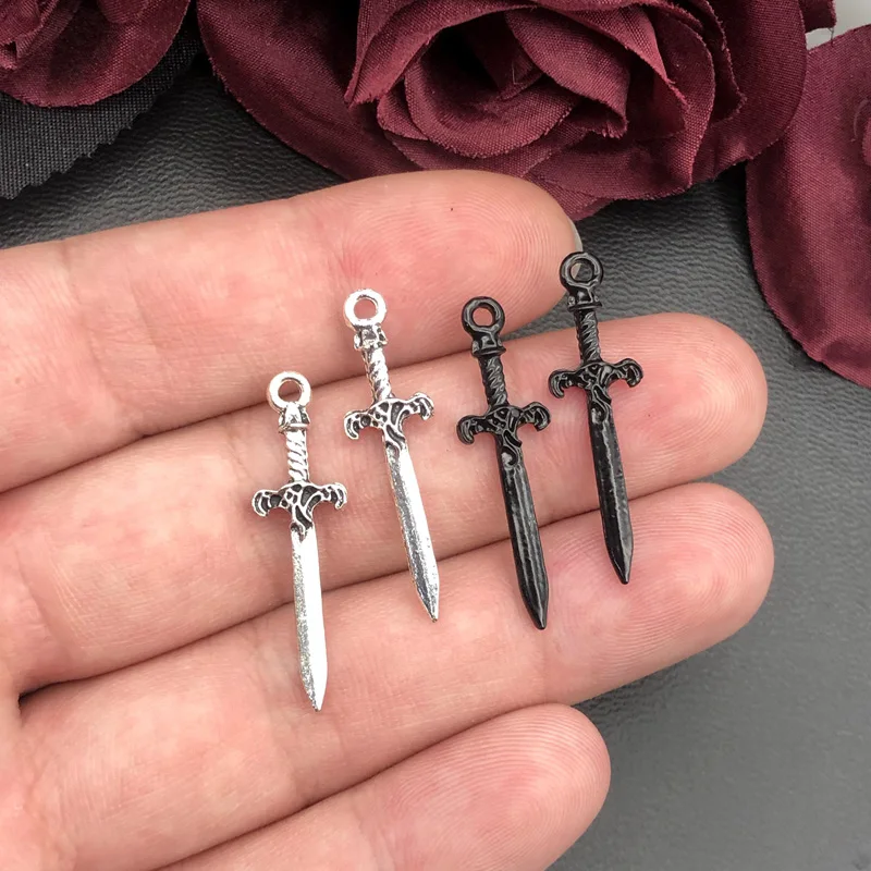 

10 Pieces, Dagger - Sword - Medieval - Gothic - Boho Hippie Accessories DIY Handmade Necklace Earrings Bracelet Accessories 32*9