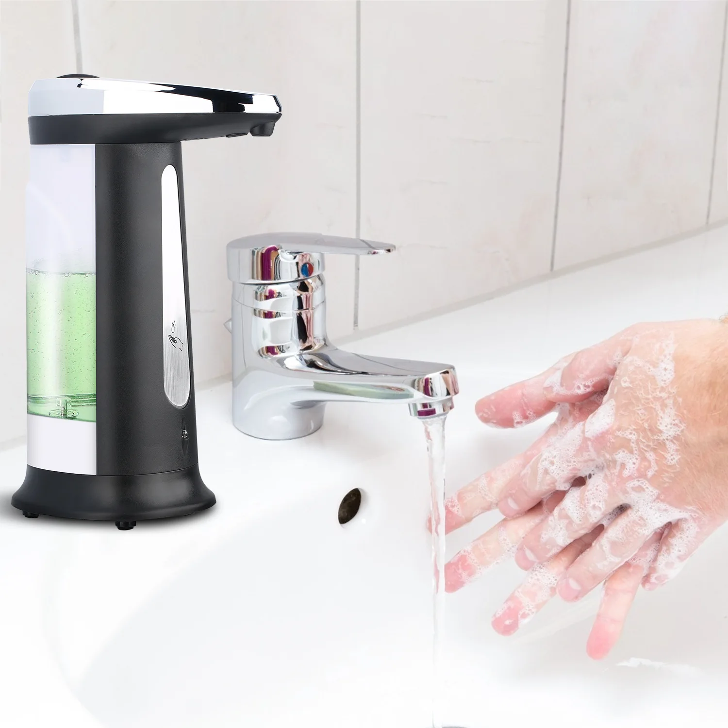 

400ml Automatic Inductive Soap Dispenser Bathroom Shampoo Shower Gel Hand Sanitizer Inductive Soap Dispenser